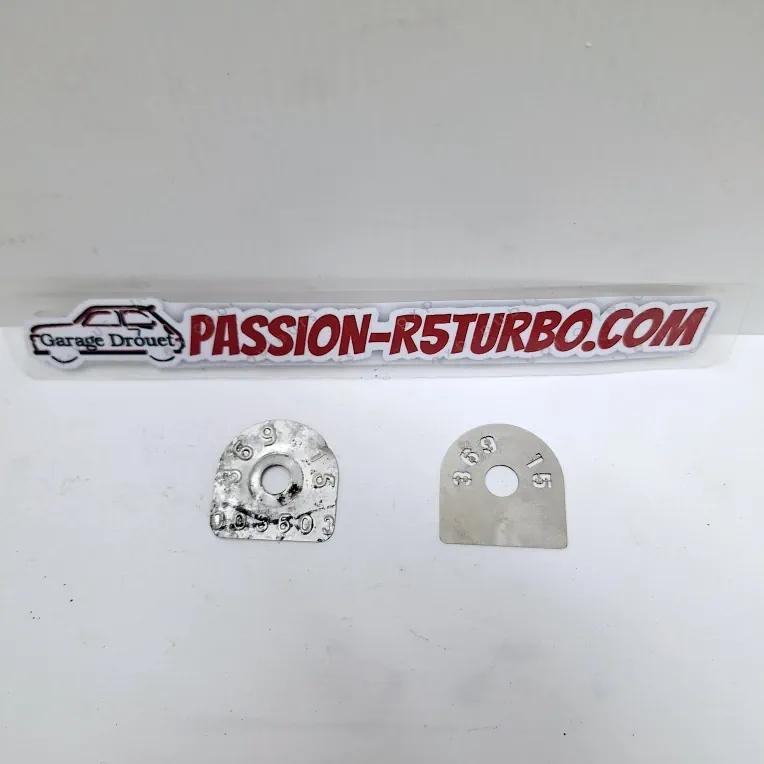 Plaque d'identification de boîte de vitesse pour R5 Turbo